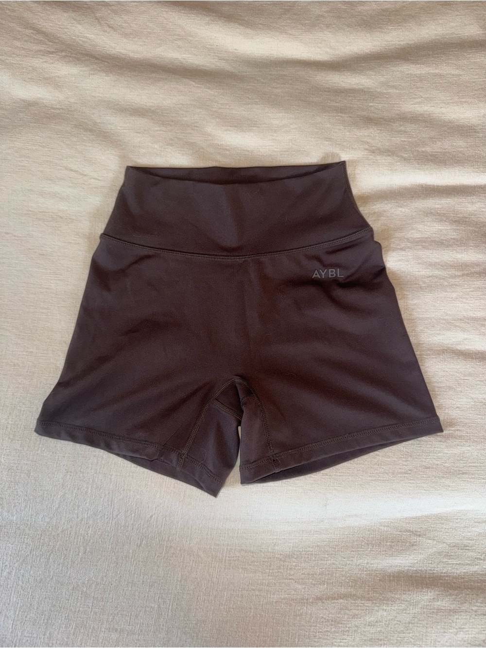 AYBL Brown High-Rise Bike Shorts